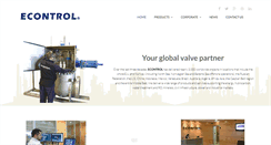 Desktop Screenshot of econtrolvalves.com